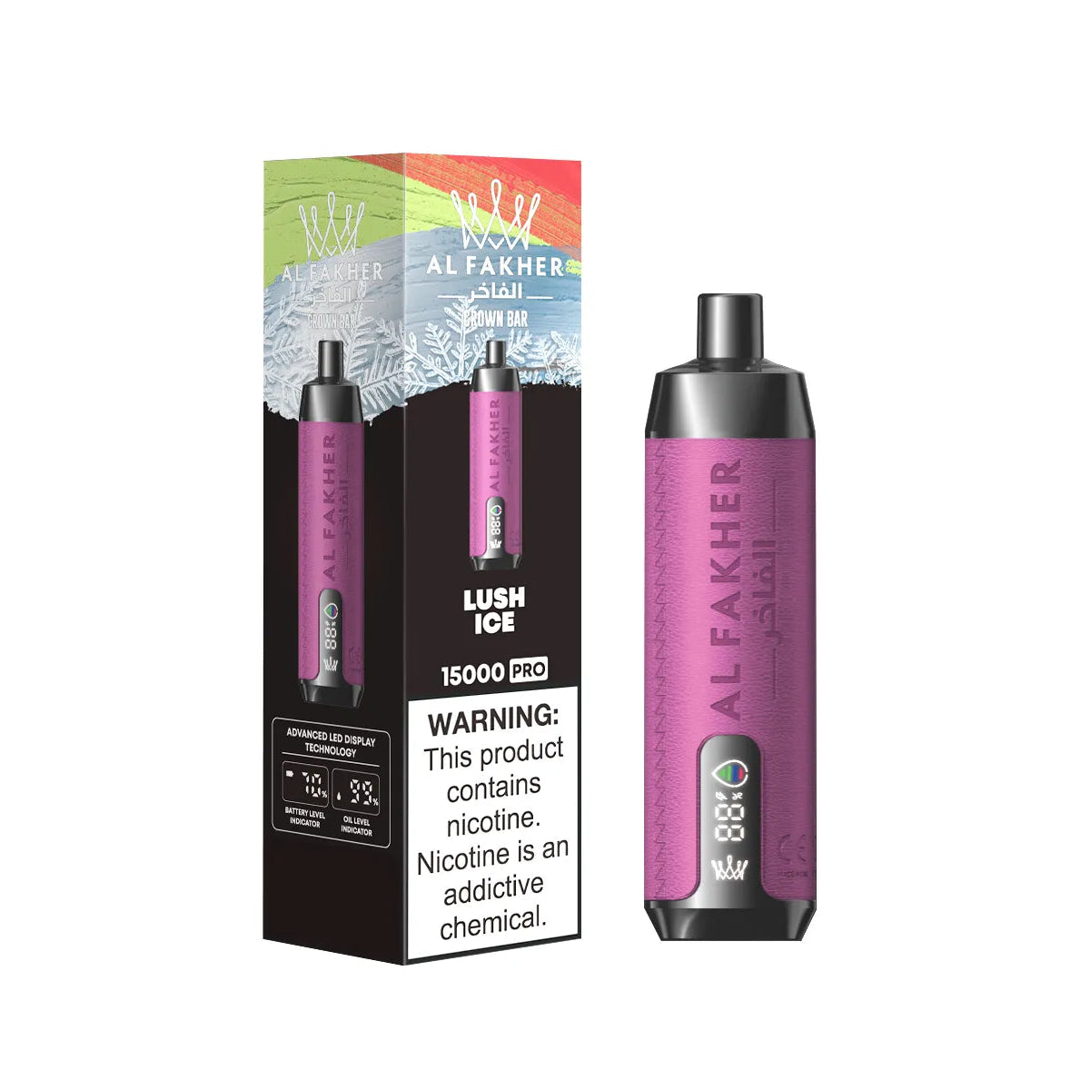 AL FAKHER CROWN BAR PRO 15K PUFFS - LUCH ICE