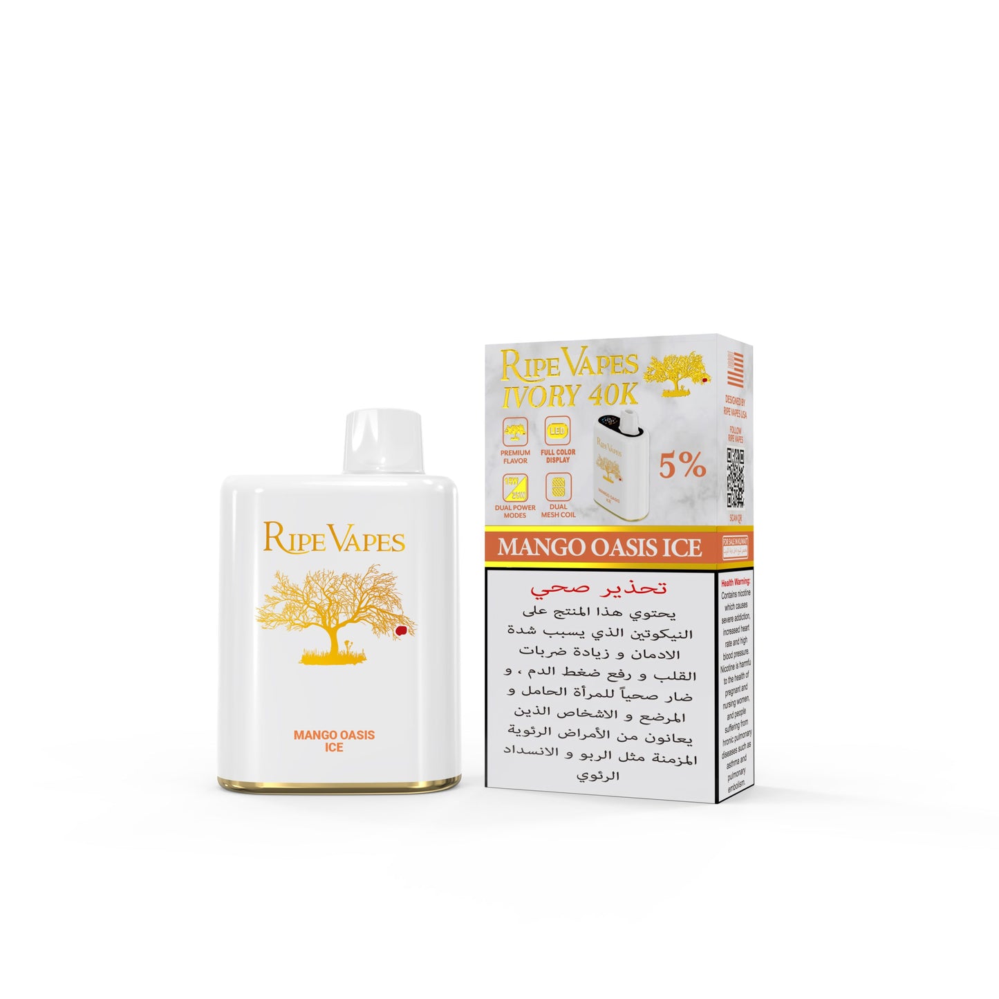 RIPE VAPES Ivory 40K Puffs - Mango Oasis Ice