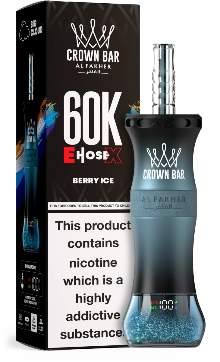 AL FAKHER CROWN BAR E HOSE X 60K PUFFS - Berry Ice