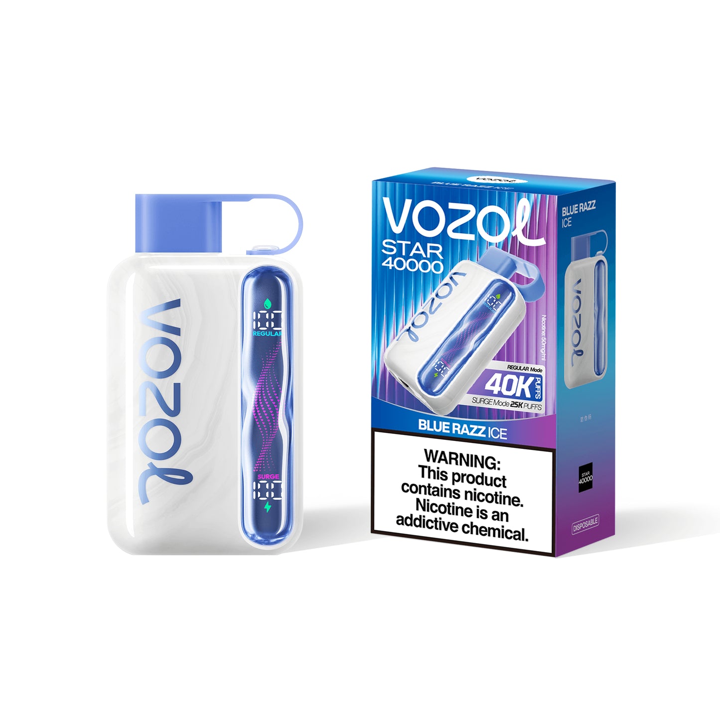 VOZOL Star 40K PUFFS - Blue Razz Ice