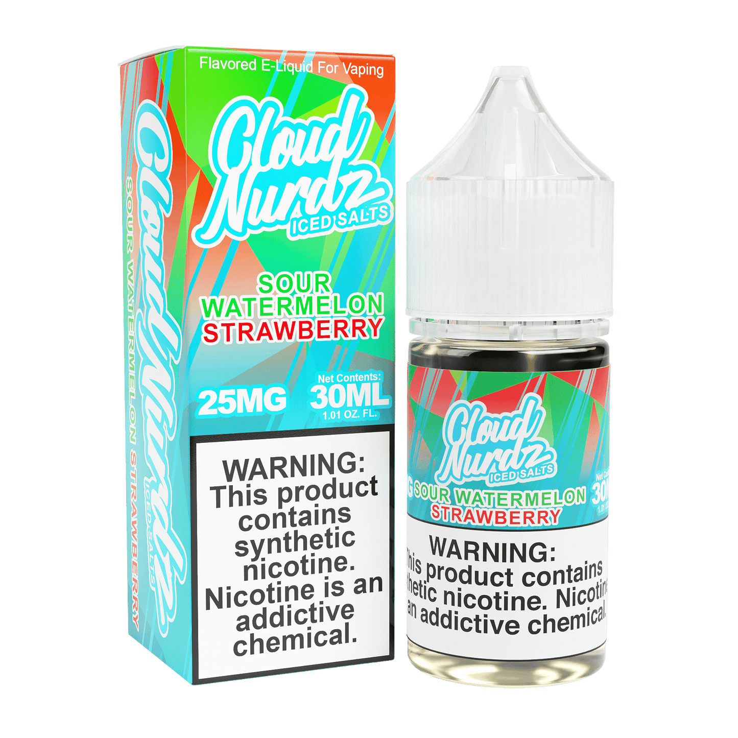 CLOUD NURDZ Iced Sour Watermelon Strawberry Salt 30ml