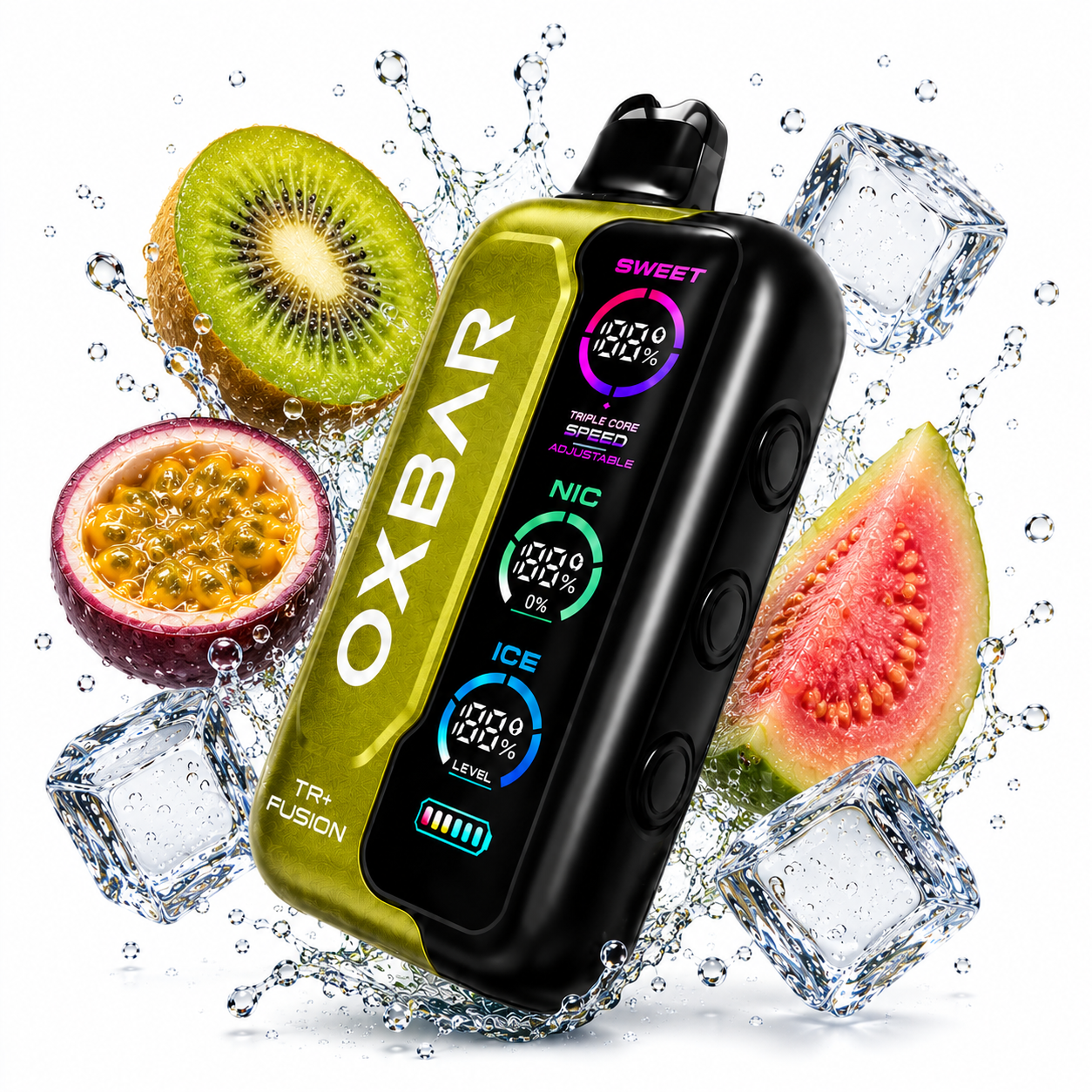 OXBAR TRI-FUSION 50K PUFFS CAIRO - KIWI PASSION FRUIT GUAVA
