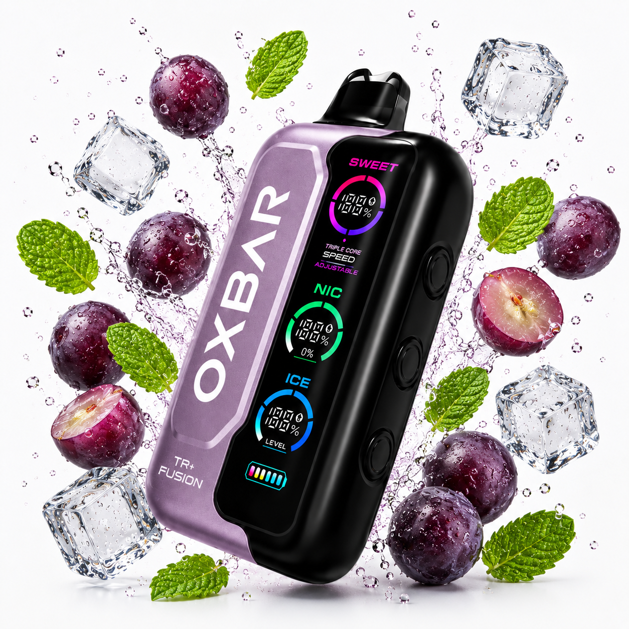 OXBAR TRI-FUSION 50K PUFFS CAIRO - GRAPE MINT