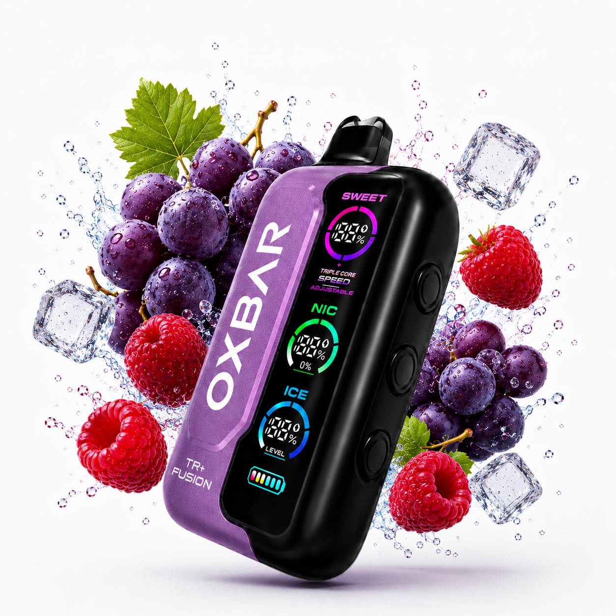 OXBAR TRI-FUSION 50K PUFFS CAIRO - GRAPE RASPBERRY