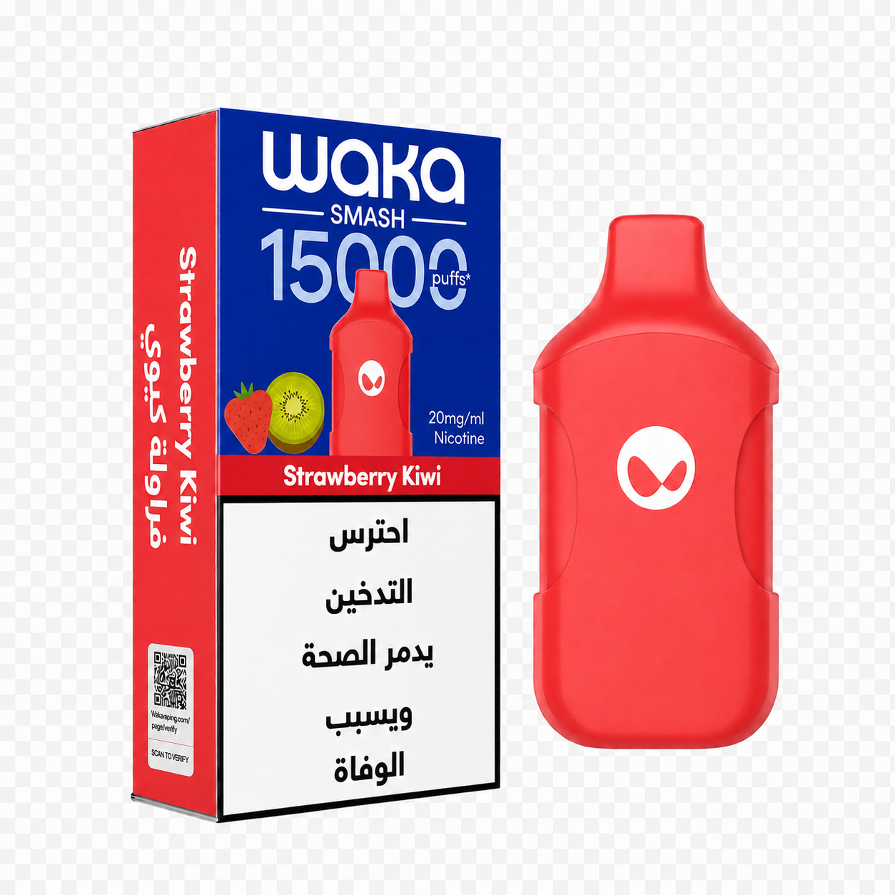 WAKA SMASH 15K PUFFS - STRAWBERRY KIWI
