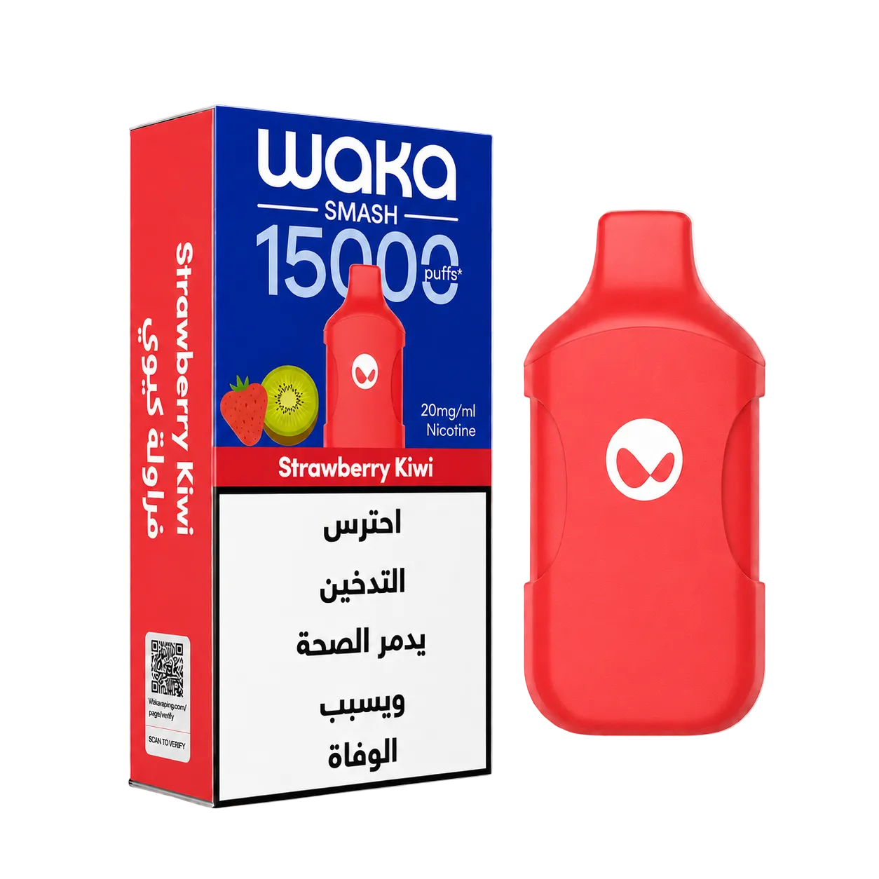 WAKA SMASH 15K PUFFS - STRAWBERRY KIWI