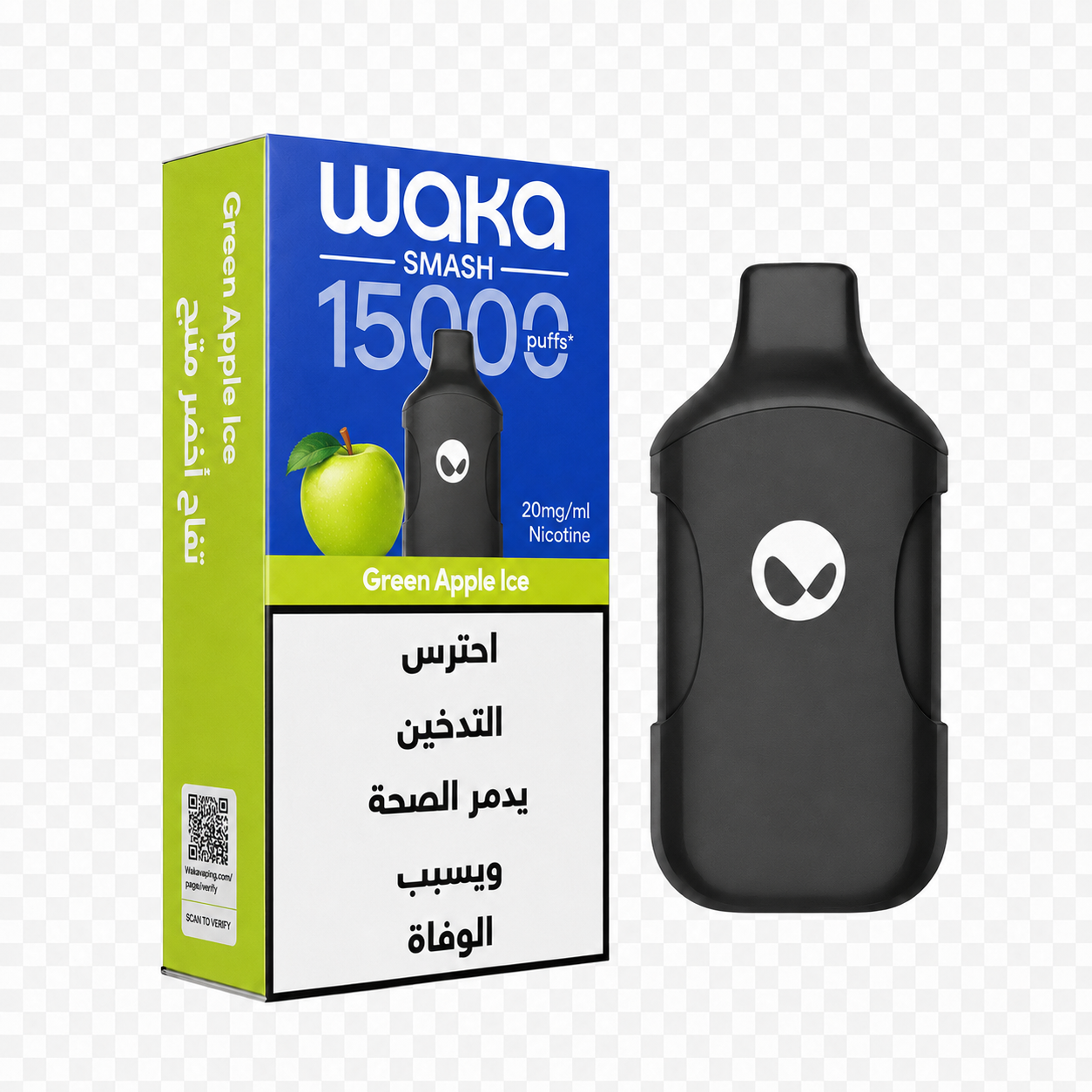 WAKA SMASH 15K PUFFS - GREEN APPLE ICE
