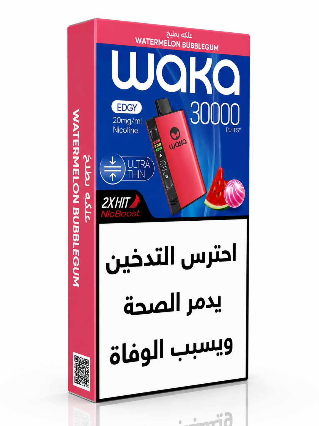 WAKA EDGY ULTRA THIN 30K PUFFS - Watermelon Bubblegum