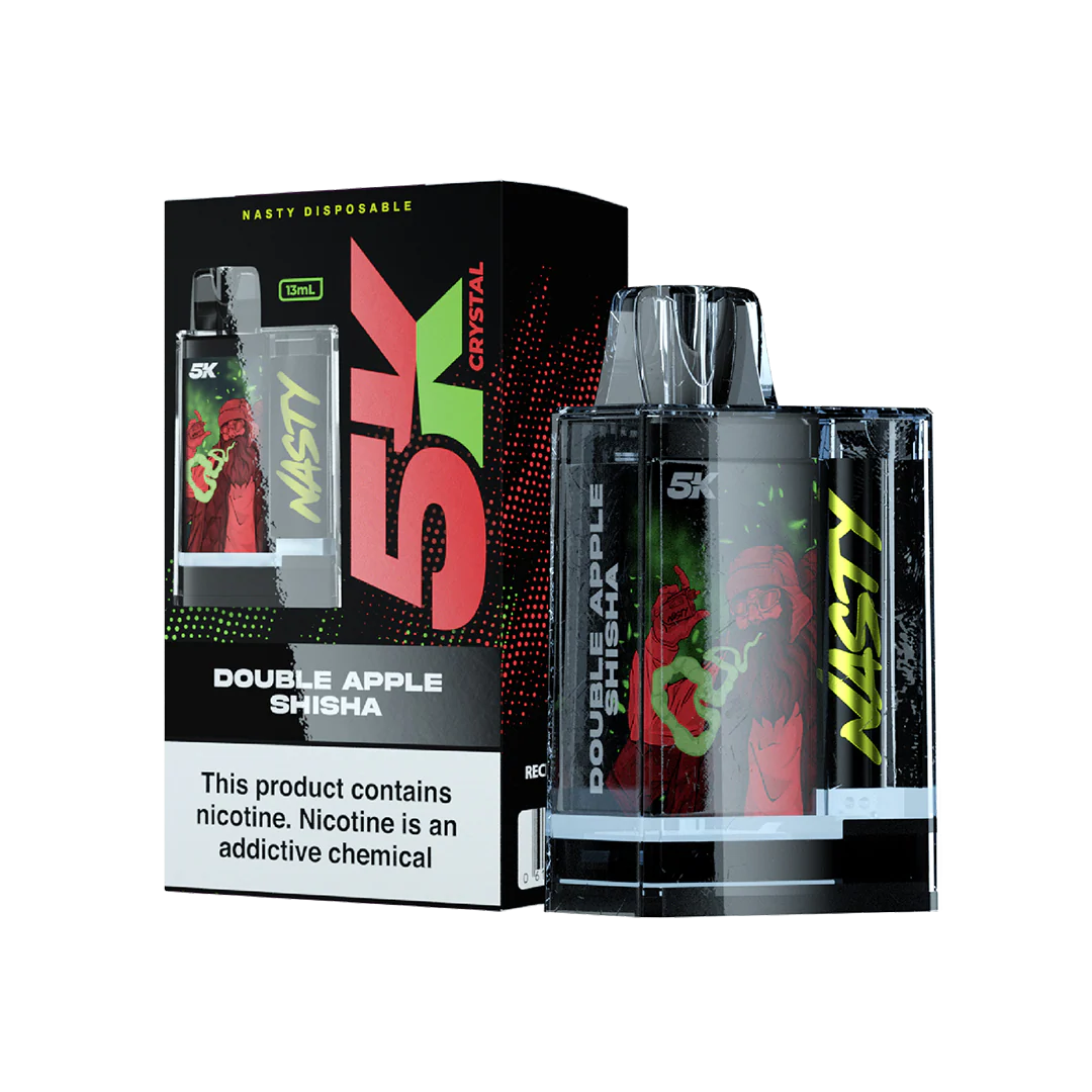 NASTY Disposable 5K Crystal – Douple Apple Shisha