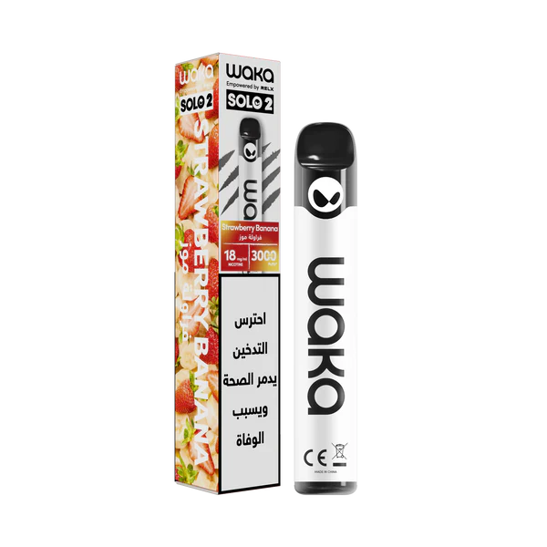 WAKA SOLO 2 3K PUFFS - STRAWBERRY BANANA