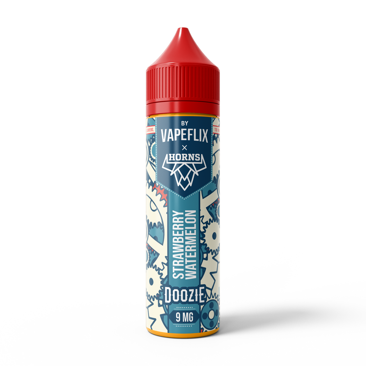 HORNS DOOZIE Strawberry Watermelon e-liquid bundle pack, 60ml, 9mg nicotine, featuring fresh strawberry and watermelon flavor.