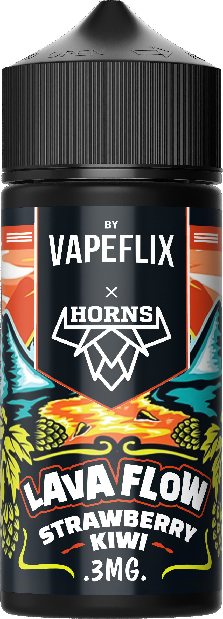 HORNS LAVA FLOW Strawberry Kiwi - DL