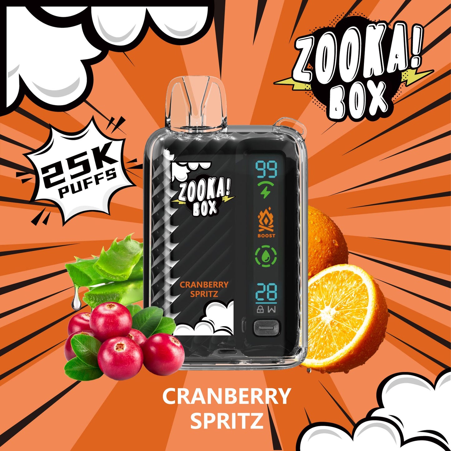 BAZOOKA Zooka Box 25K Puffs - Cranberry Spritz