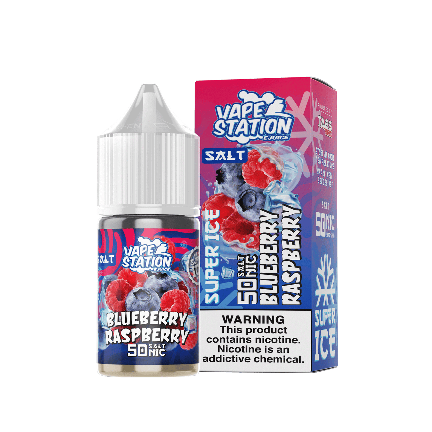 VAPE STATION BLUEBERRY RASPBERRY - Salt