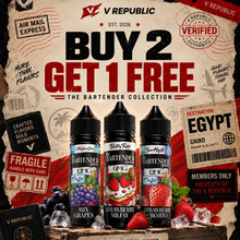 The Bartender 60ml MTL e-liquid bottle with colorful label, showcasing the product used for vaping.