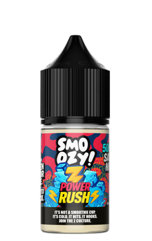Smozy! Power Rush vape juice bottle on a white background
