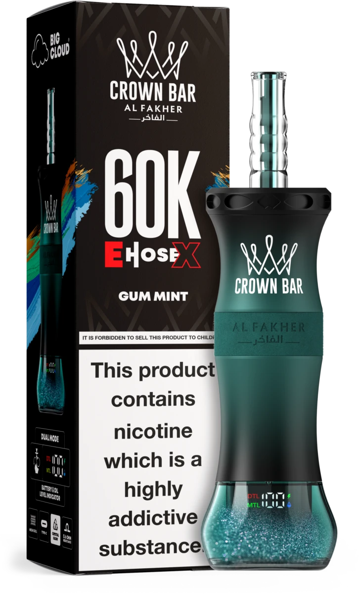 AL FAKHER CROWN BAR E HOSE X 60K PUFFS - Gum Mint