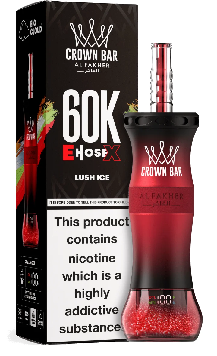 AL FAKHER CROWN BAR E HOSE X 60K PUFFS - LUSH ICE
