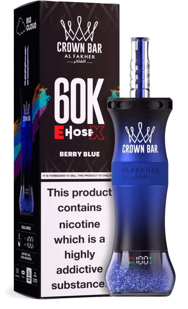 AL FAKHER CROWN BAR E HOSE X 60K PUFFS - BERRY BLUE