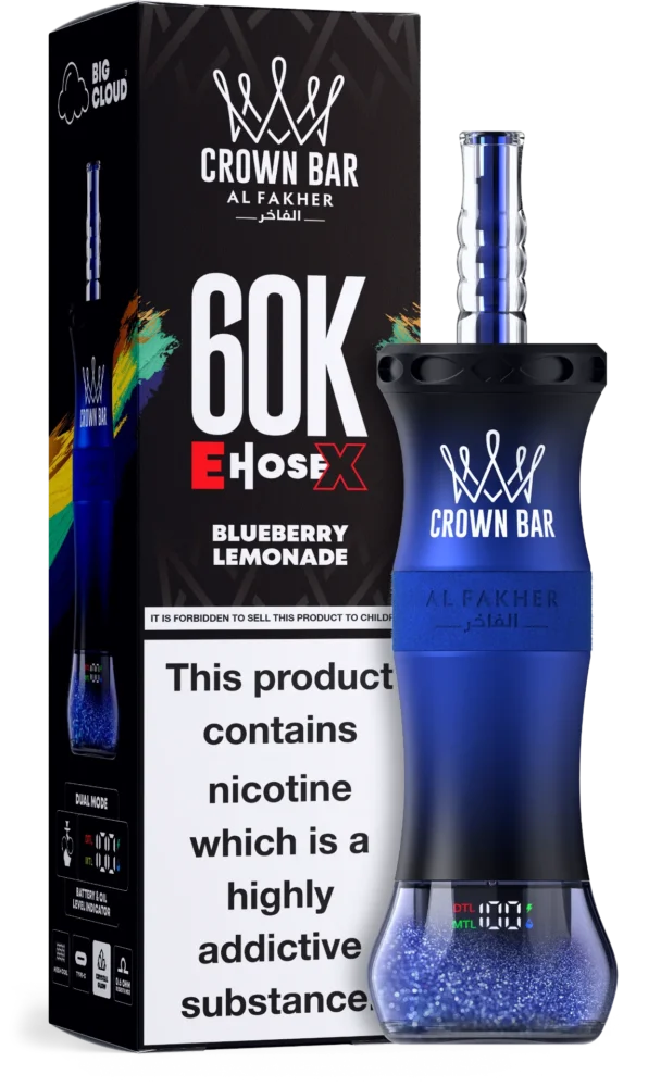 AL FAKHER CROWN BAR E HOSE X 60K PUFFS - BLUEBERRY LEMONADE