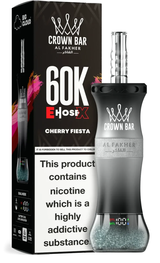 AL FAKHER CROWN BAR E HOSE X 60K PUFFS - CHERRY FIESTA
