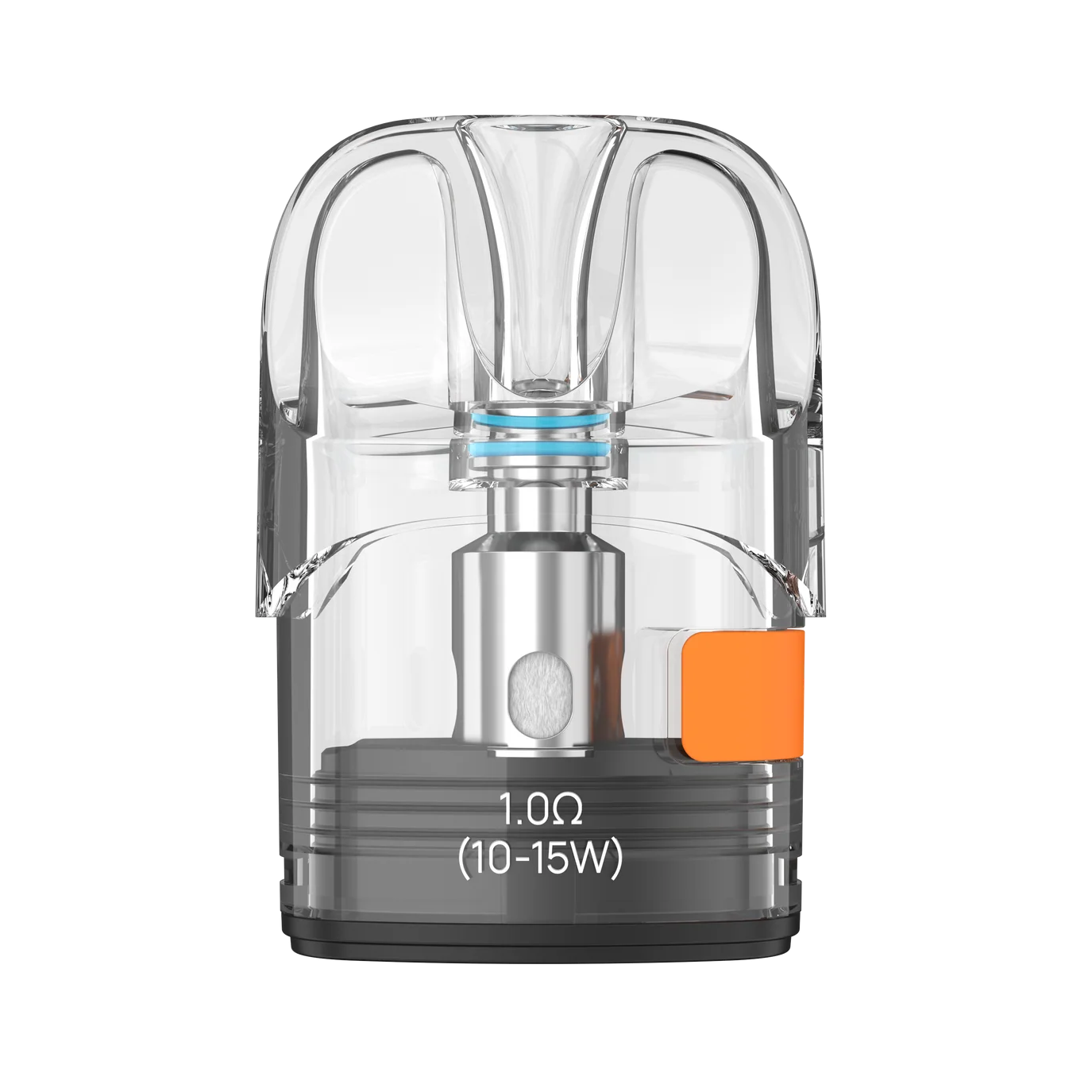 Aspire PIXO refillable cartridge with 3ml capacity and 1.0 ohm coil for vaping, featuring clear design and mouthpiece.