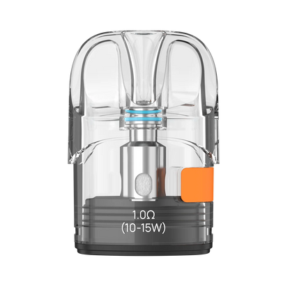 Aspire PIXO refillable cartridge with 3ml capacity and 1.0 ohm coil for vaping, featuring clear design and mouthpiece.