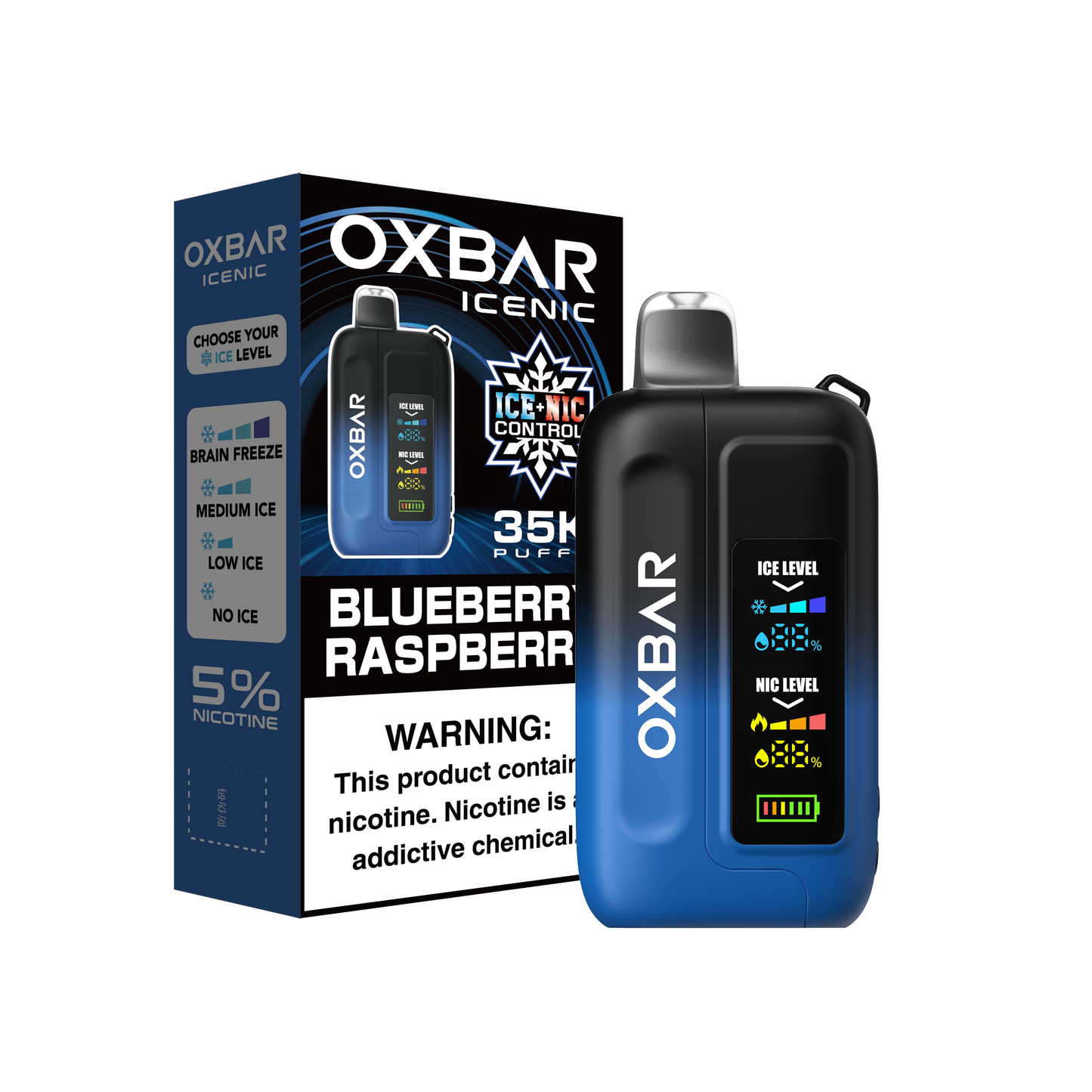 OXBAR Ice-Nic Control 35K Puffs- Blueberry Raspberry