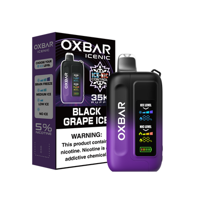OXBAR Ice-Nic Control 35K Puffs- Black Grape Ice