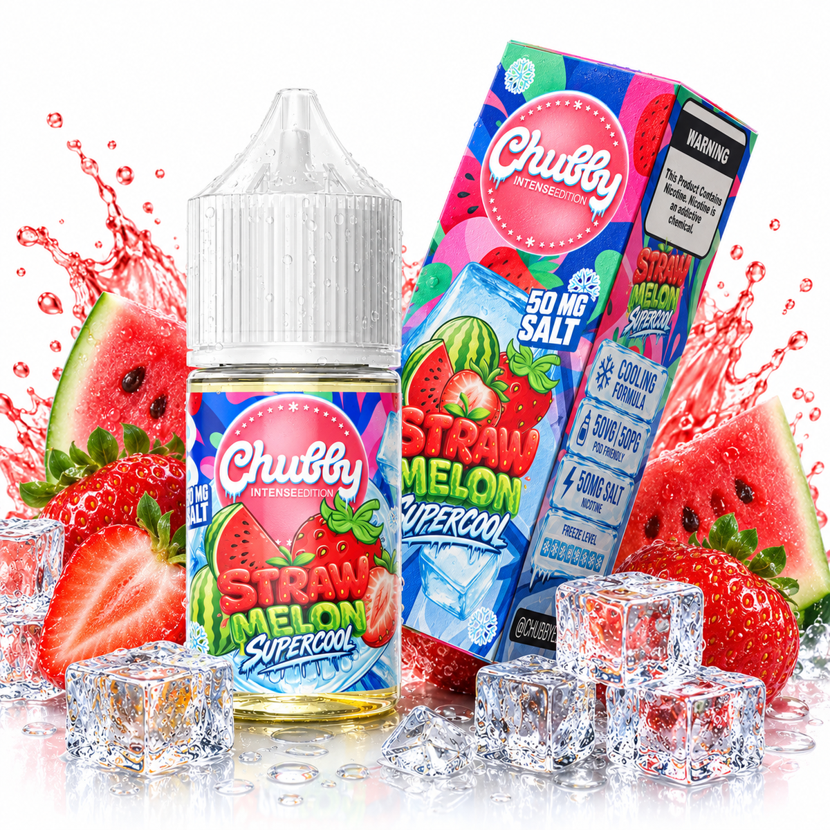 CHUBBY STRAW MELON SUPER COOL - 50MG SALT