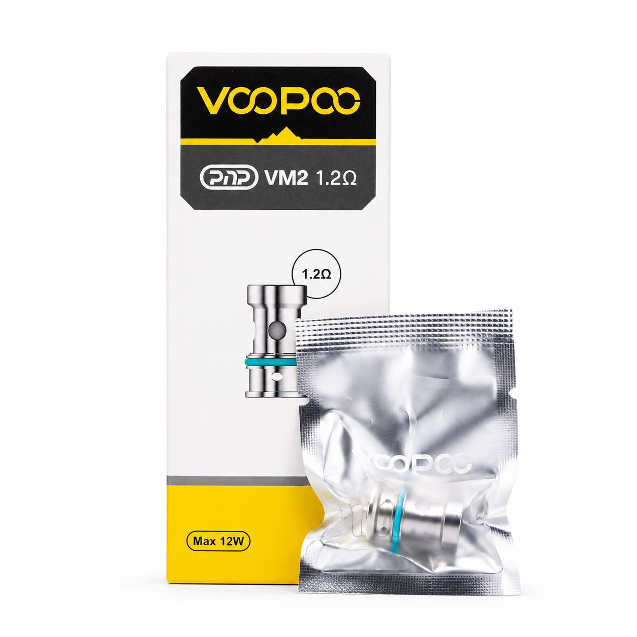 VOOPOO PnP Coils for vaping devices, showing various coil types and sizes compatible with VOOPOO PNP vape tanks.