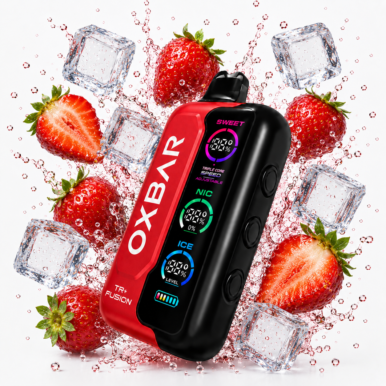 OXBAR TRI-FUSION 50K PUFFS CAIRO - STRAWBERRY ICE