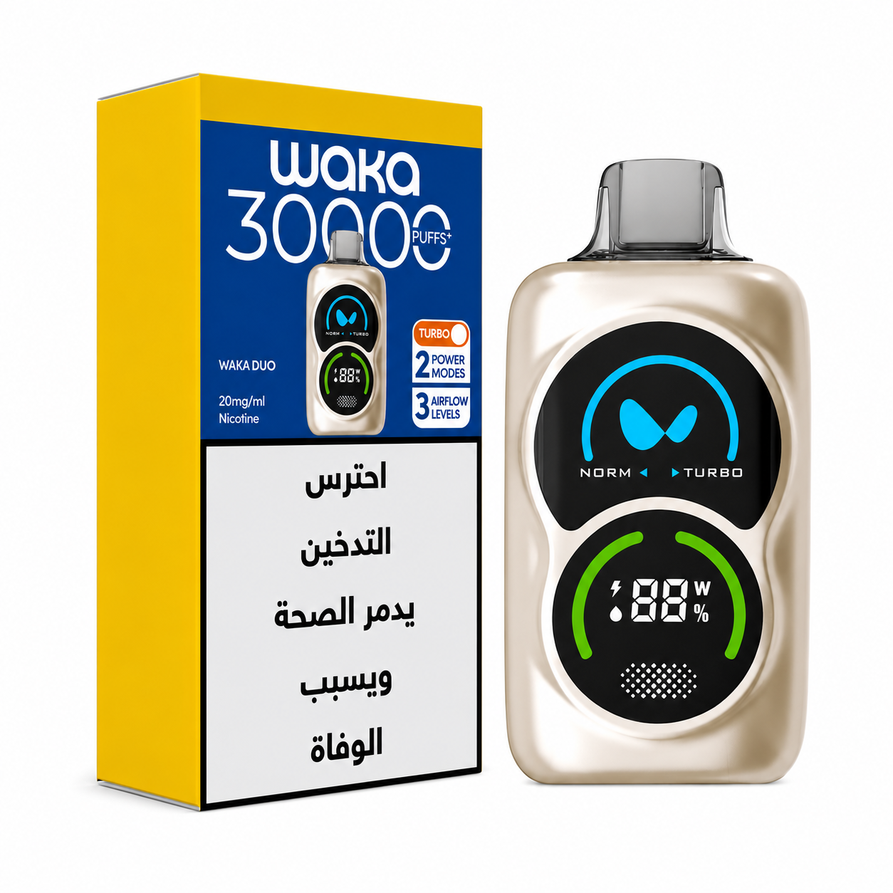 WAKA DUO TURBO 30K PUFFS - Banana Raspberry Ice