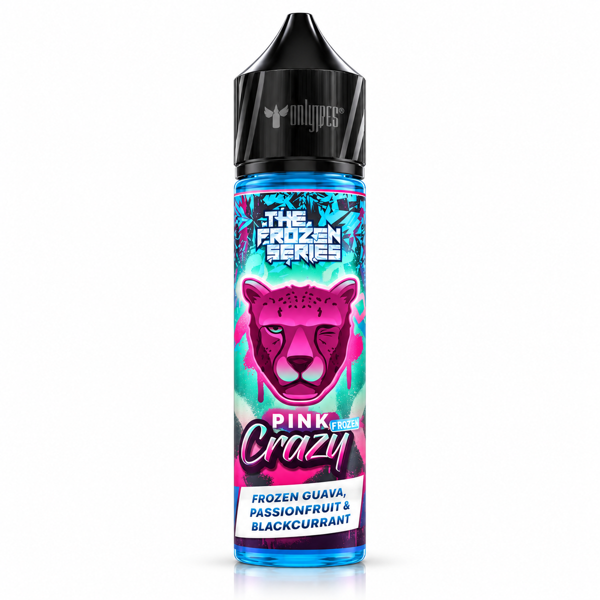 Pink Frozen Crazy 60ml e-liquid by THE FROZEN SERIES, featuring vibrant pink packaging and a cool, icy flavor design.