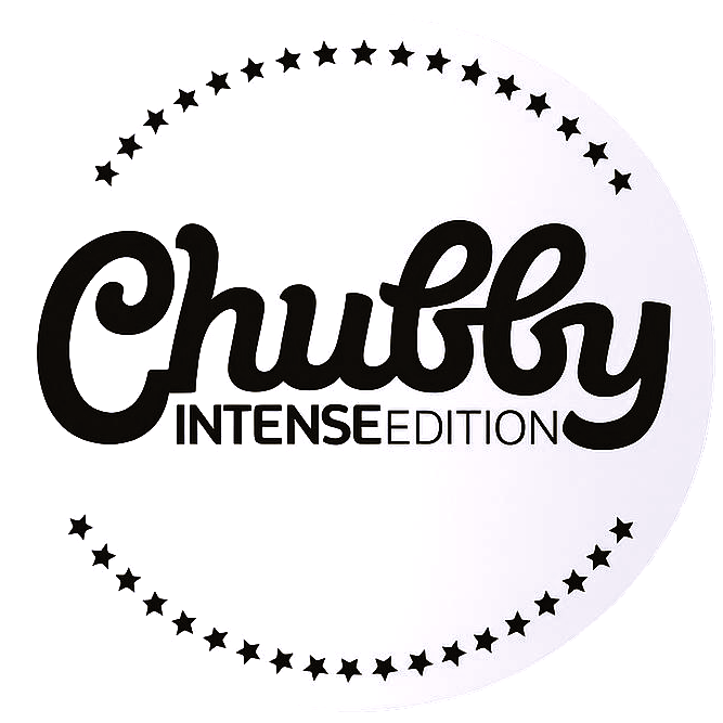 Logo with 'Chubby Intense Edition' text surrounded by stars on a white background