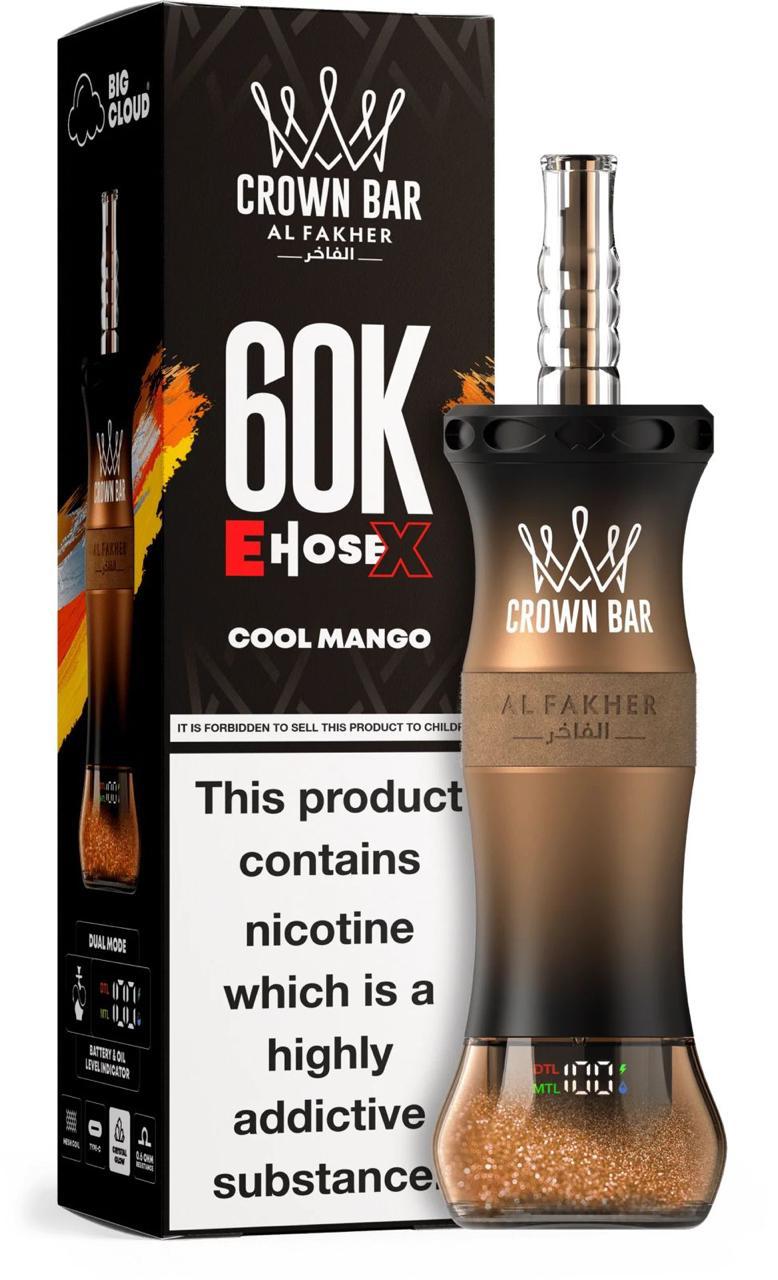 AL FAKHER CROWN BAR E HOSE X 60K PUFFS - COOL MANGO