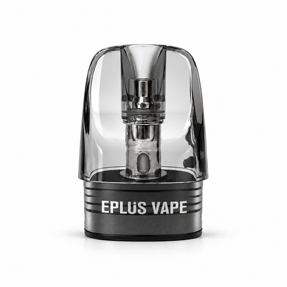 EPLUS VAPE RILO 60 refillable cartridge with mouthpiece and clear e-liquid chamber for vaping.