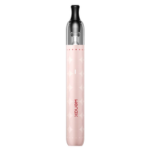 Geekvape Wenax M2 Leather Edition pod system in pink, featuring a sleek leather exterior and compact design.