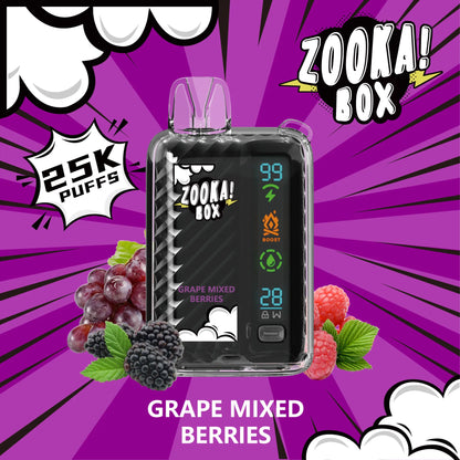 BAZOOKA Zooka Box 25K Puffs - Grape Mixed Berries