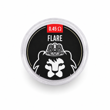 Two LEO Flare MTL coils with 0.45Ω resistance from LEO Coils and Cotton, suitable for vaping devices.