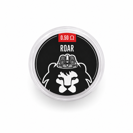 Two LEO ALIEN ROAR MTL coils with 0.50Ω resistance from LEO COILS AND COTTON, designed for vaping devices.