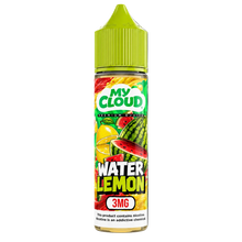 My Cloud Water Lemon Ice e-liquid bottle with lemon slices and icy mint leaves, 60ml, 3mg nicotine strength, clear label and branding.