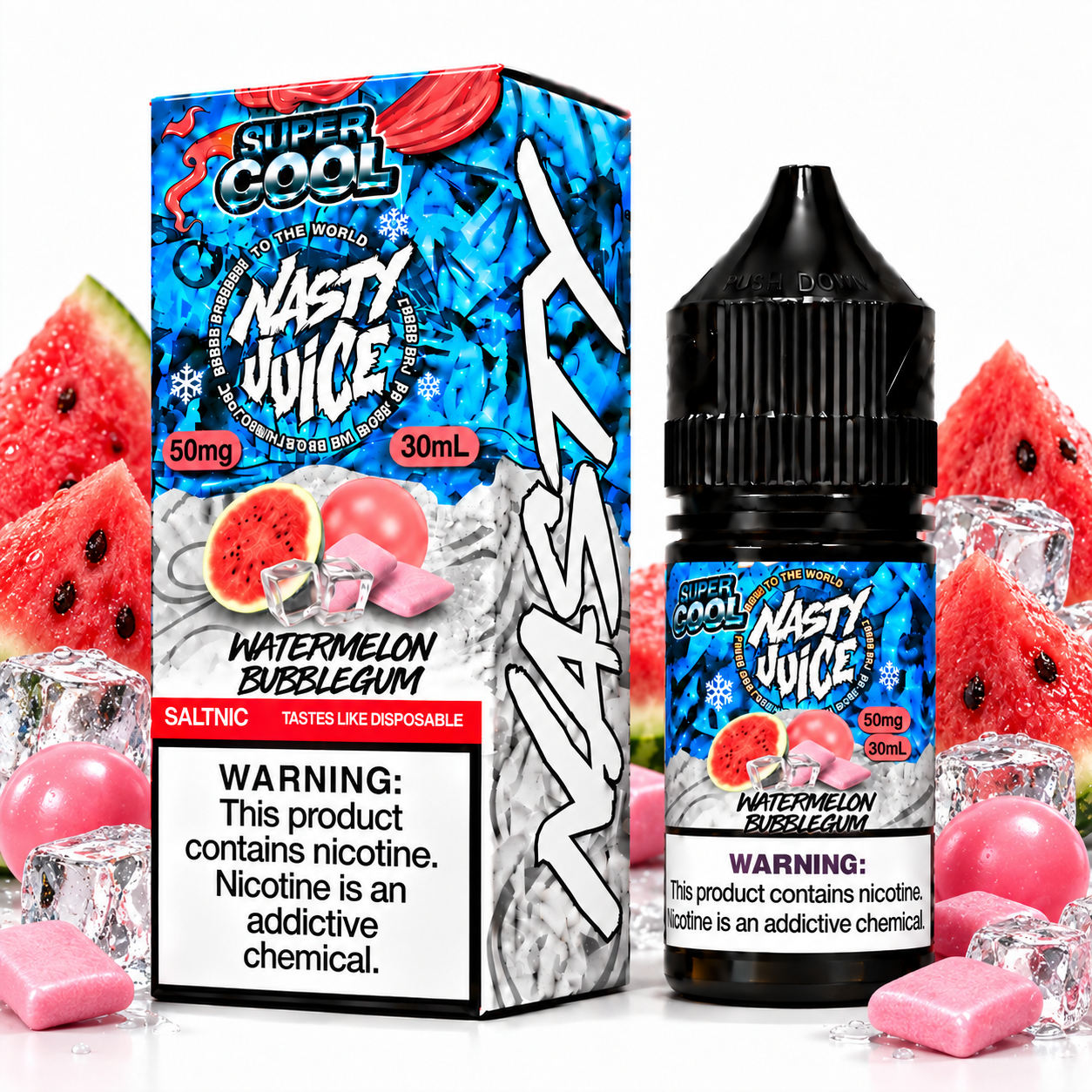 NASTY JUICE SUPER COOL WATERMELON BUBBLEGUM - Salt