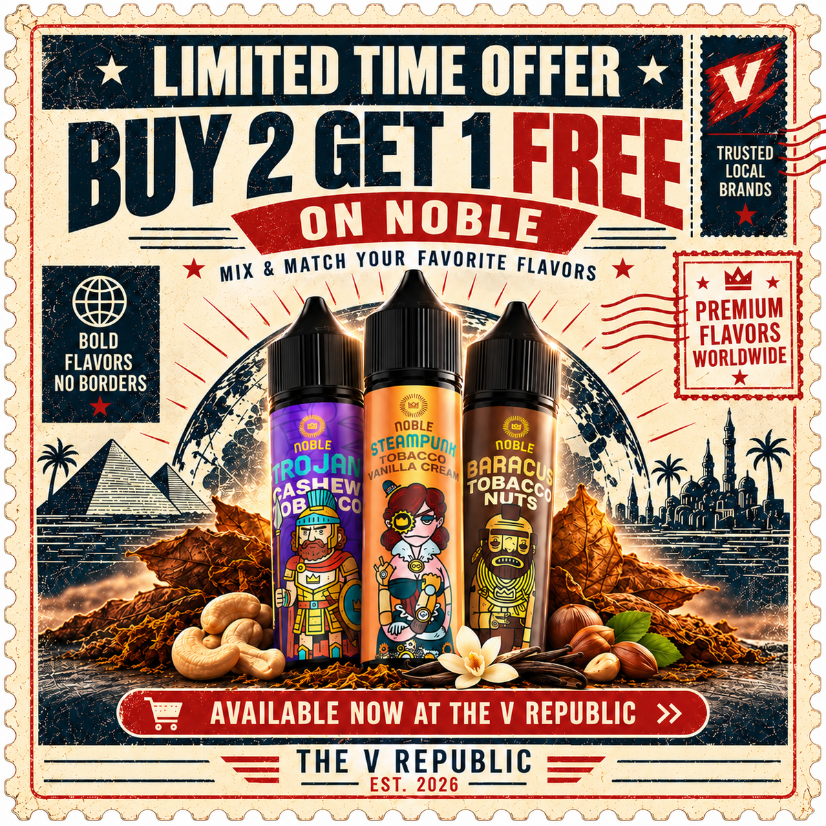 NOBLE BARACUS Tobacco Nuts - MTL (BUY 2 GET 1 FREE)