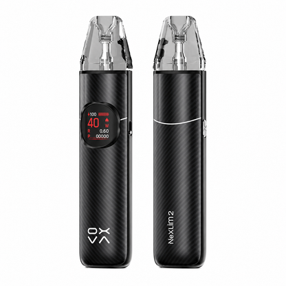 OXVA NeXLIM 2 pod system in black featuring sleek design and compact size, from the OXVA NeXLIM Series.