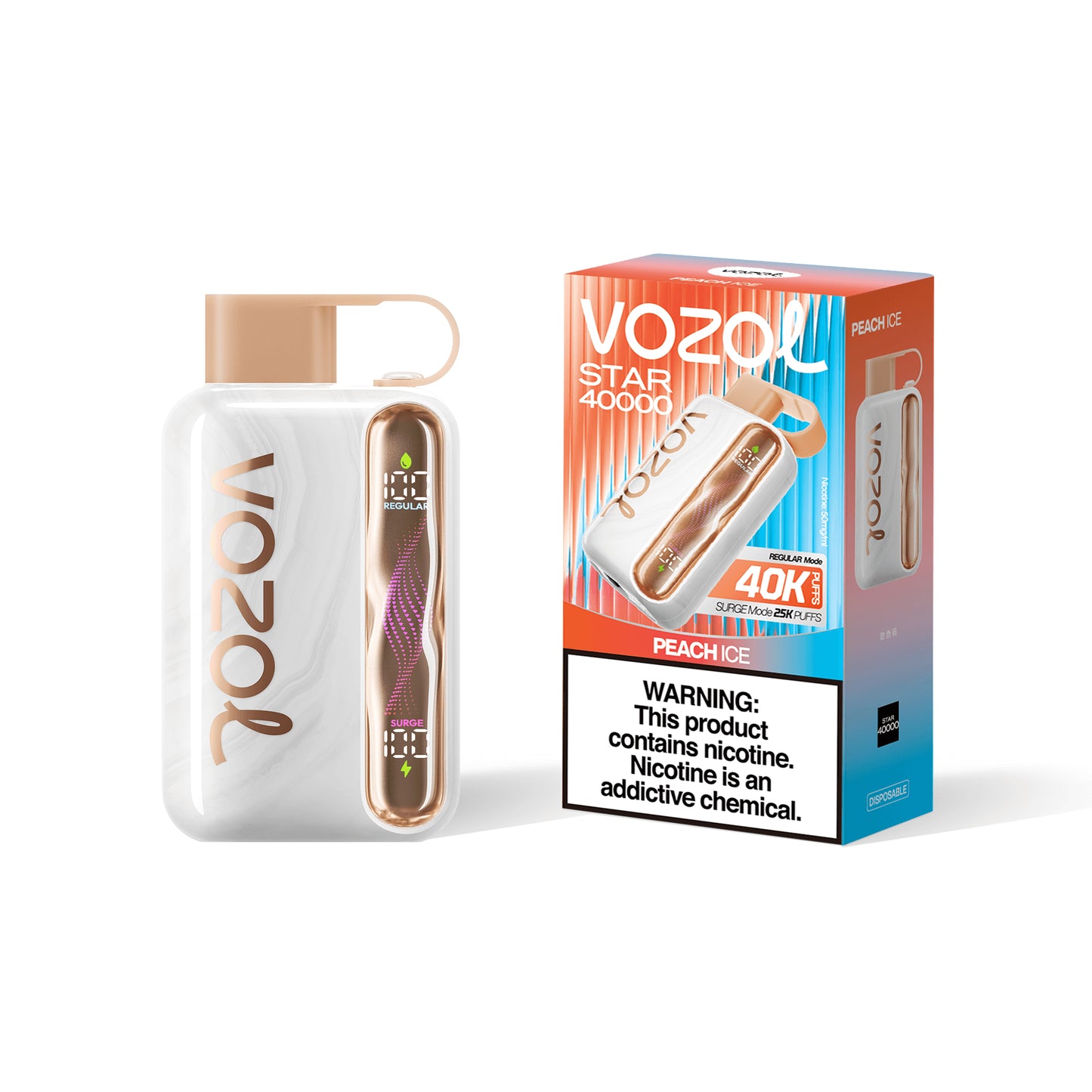VOZOL Star 40K PUFFS - Peach Ice