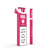 ZEN STICK Cotton Candy disposable, pack of 3, shown with its carton.