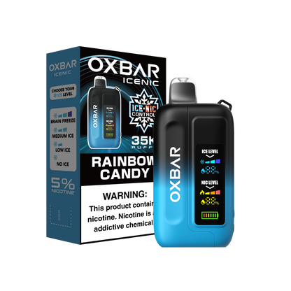 OXBAR Ice-Nic Control 35K Puffs- Rainbow Candy