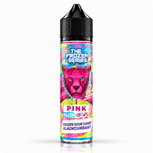 The Frozen Series Pink Frozen Remix 60ml e-liquid bottle with pink and blue label, featuring icy design and branding.