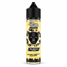 Black custard e-liquid from THE PANTHER SERIES Desserts in 60ml bottle, featuring rich dessert flavor and smooth vapor.